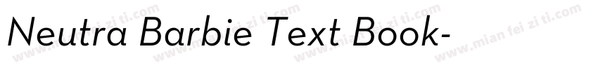 Neutra Barbie Text Book字体转换